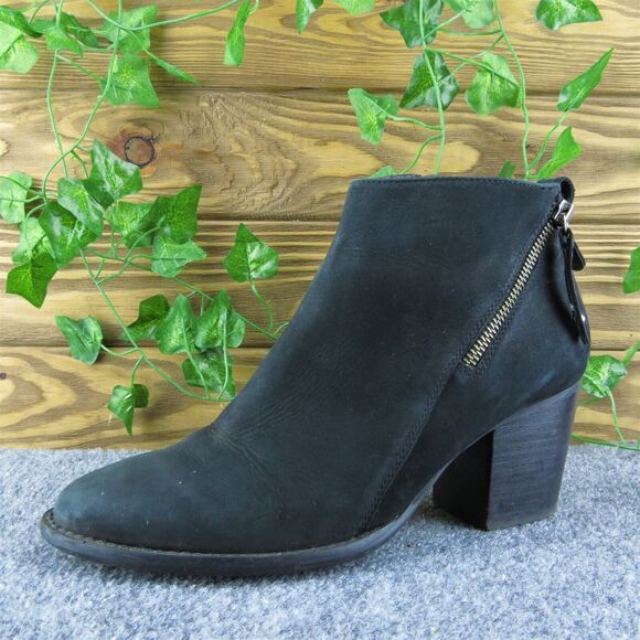 Blondo Nivada Women Ankle Boots Black Leather Zip Size‎ 9 Medium - Picture 1 of 9